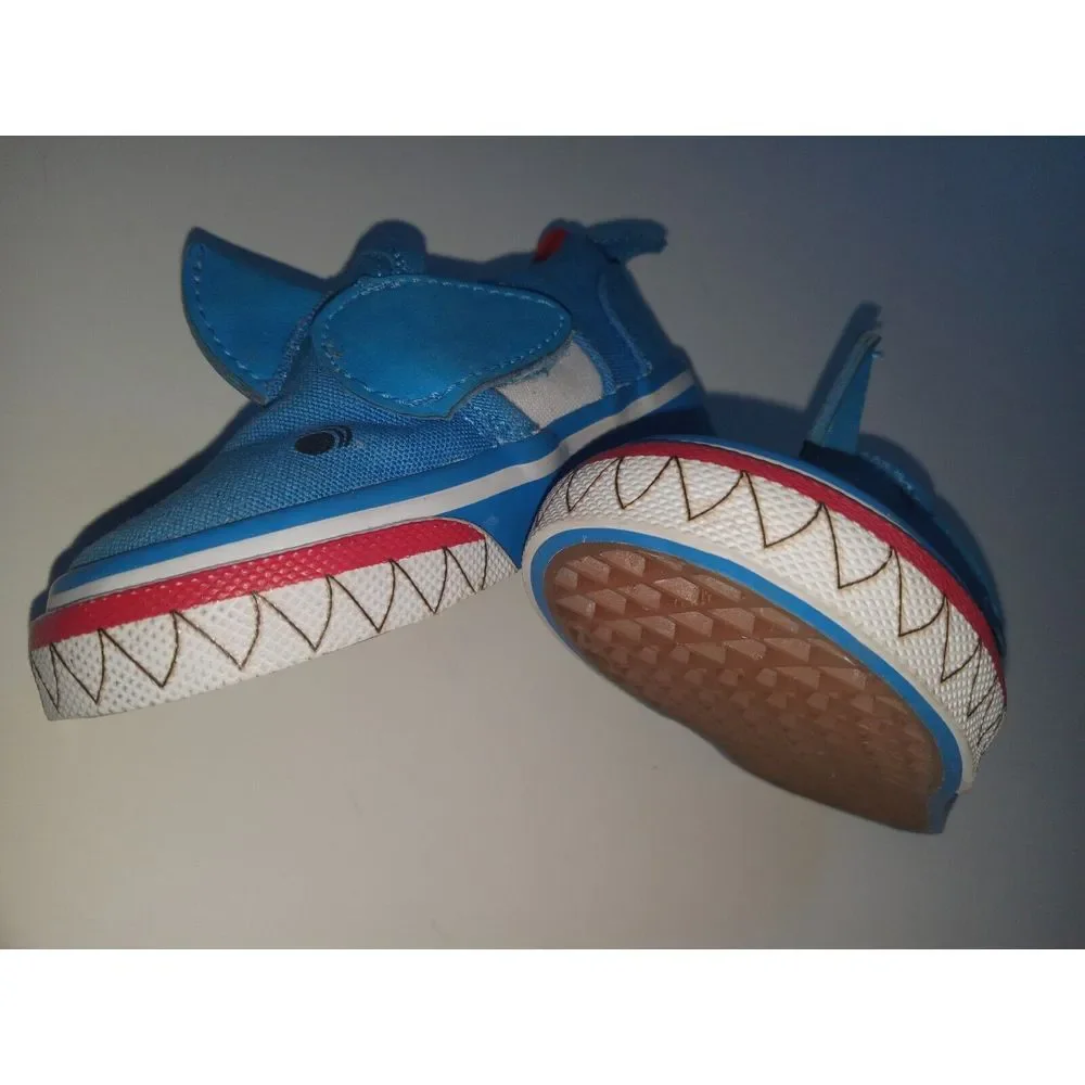 Vans Asher V Shark Slip-on Toddler Baby Shark Shoes‎ Size 4